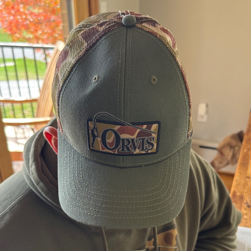 Orvis Olive and Camo Logo Cap